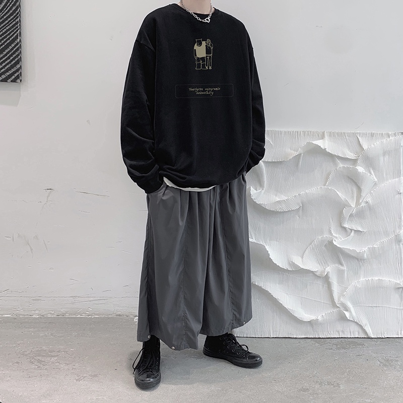 Áo sweater cổ tròn phong cách mới thời trang xuân thu 2021 dành cho nam