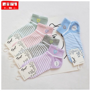 Sét 5 đôi tất nữ cổ trung cotton dầy dặn