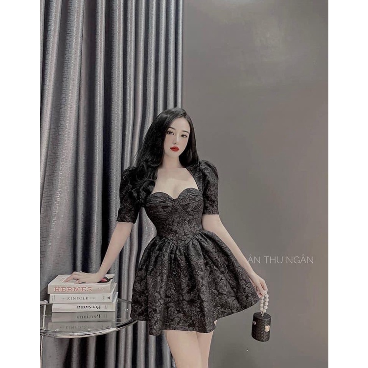 Mẫu Mới Thiết Kế---Hợp Thời Trang | Đầm Gấm Xốp Có Mút Có Lót Quần Kiểu Dáng Cực Cháy Phố UP