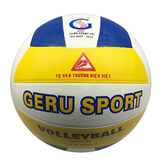 Bóng chuyền cao su Gerustar V5 Geru Sport - kèm kim bơm và lưới - mềm mại dễ sử dụng - vpp Quế Anh (sỉ/lẻ)