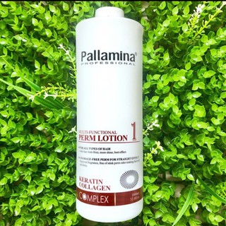 Cặp thuốc uốn tóc Pallamina Collagen (uốn nóng) 1000mlx2