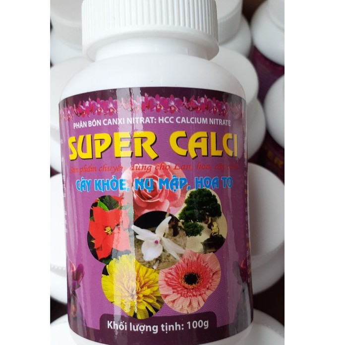 Phân bón lá Super Canxi Nitrat ( SUPER CALCI) lọ 100g