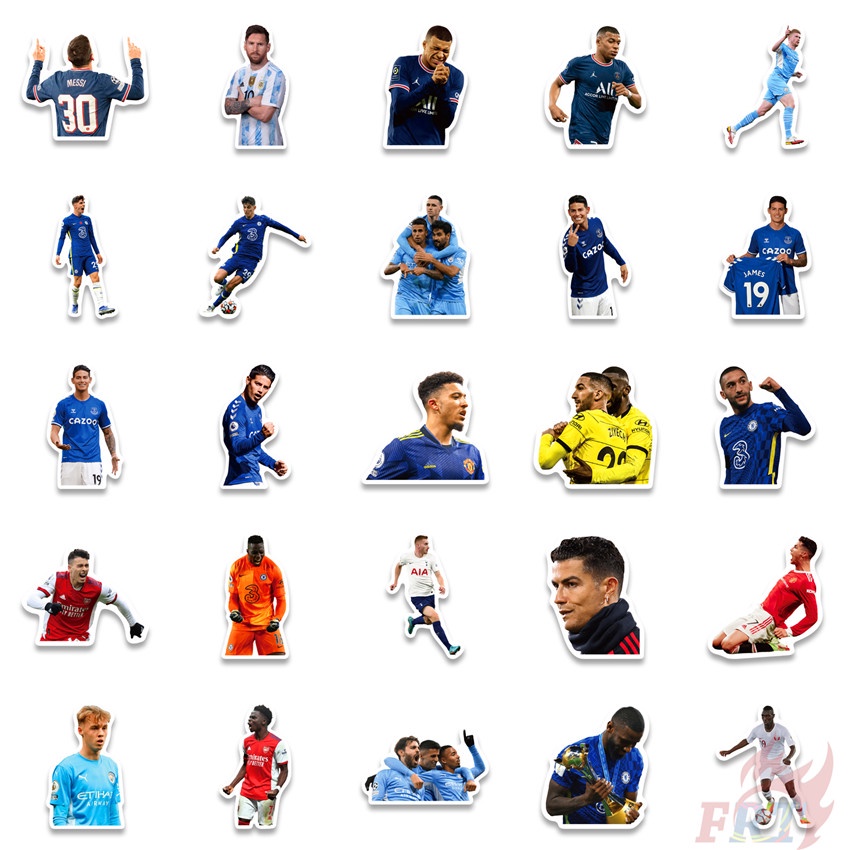 Bộ 100 Cái/Bộ ❉ Miếng Dán Logo Câu Lạc Bộ Bóng Đá Và Superstar ❉ Sticker Dán Tường Chống Thấm Nước Thời Trang