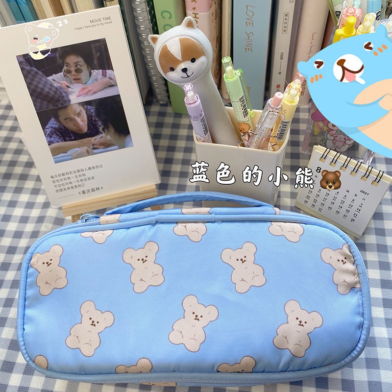 Bóp Viết Cỡ Lớn In Hình Thỏ Bò Sữa Dễ Thương Cho Học Sinh