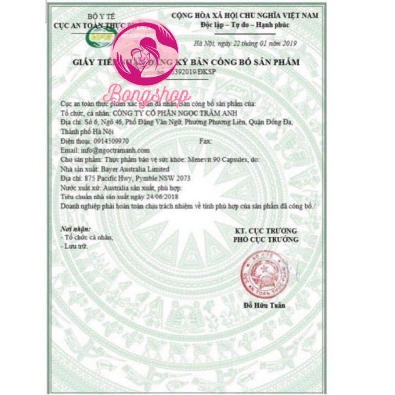 Combo Tinh chất hàu 60v và Menevit 90v