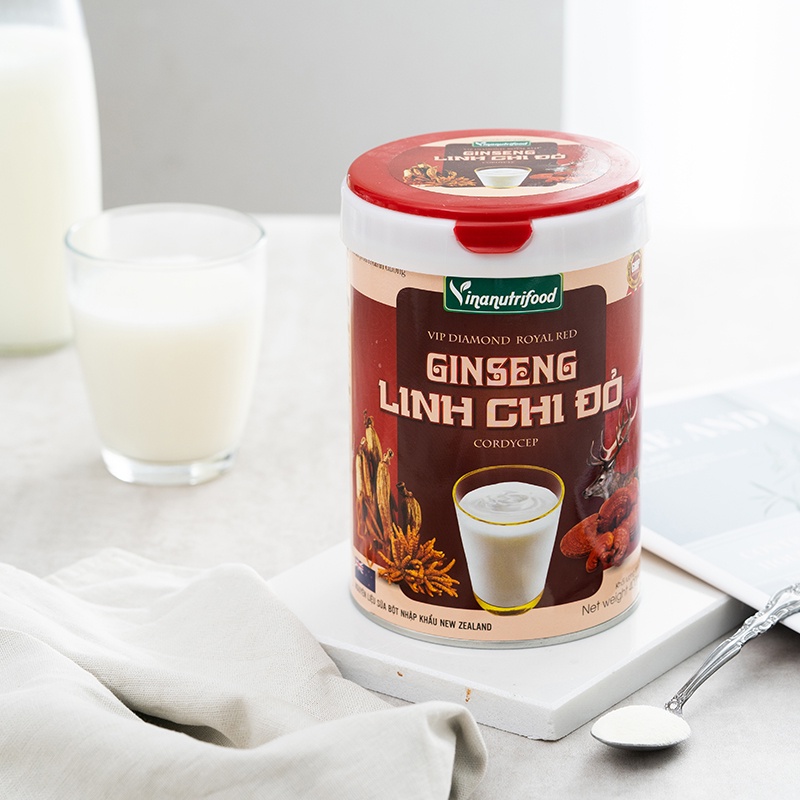 Sữa bột Linh chi đỏ Vinanutrifood, Hộp 900g dành cho người mới ốm dậy, tăng cường hệ miễn dịch, nâng cao sức khỏe