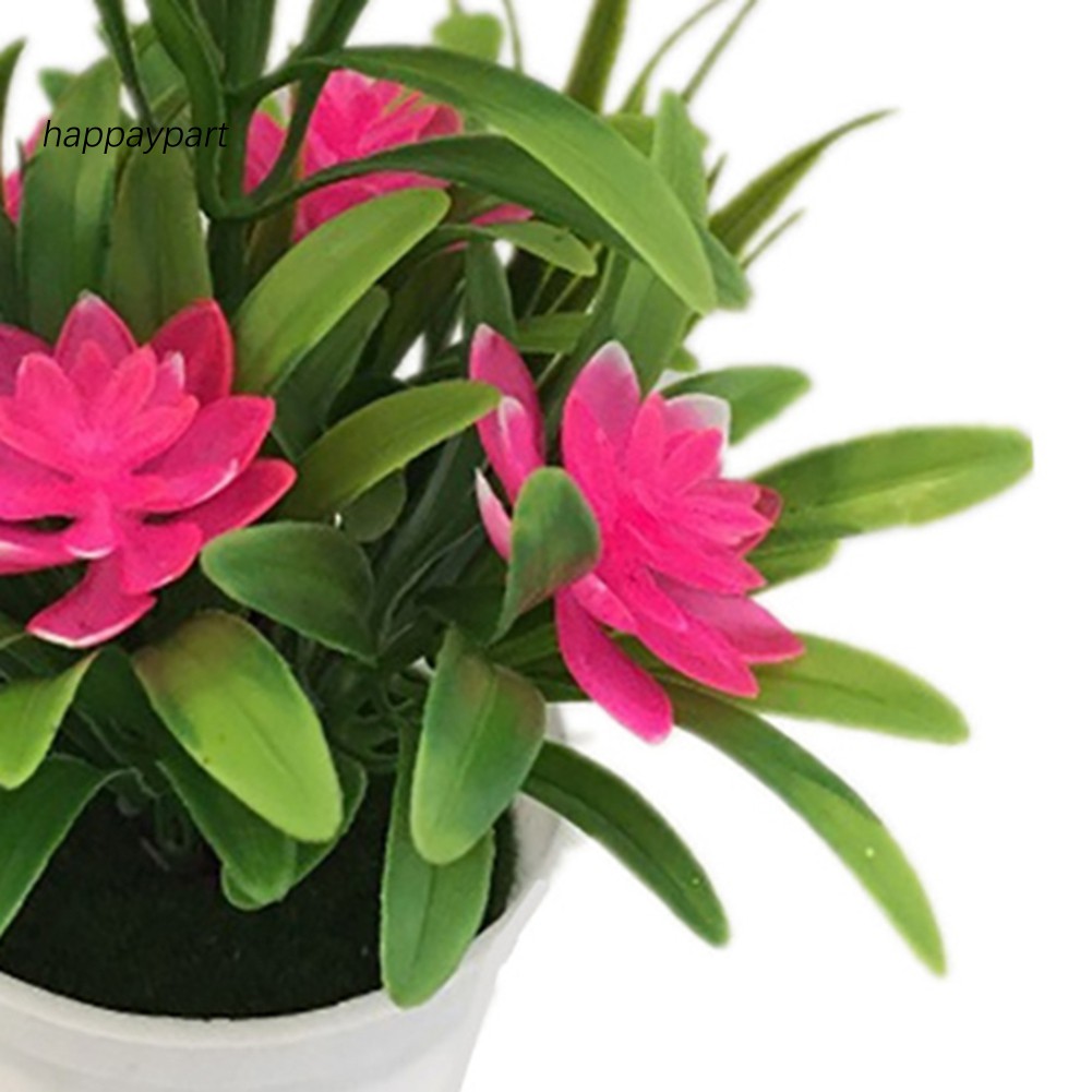 ❂RXJJ❂Artificial Fake Lotus Flower Potted Plant Bonsai Wedding Party Garden Home Decor