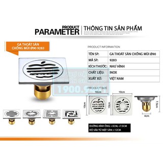 Ga thoát sàn chống mùi phi 76 9285