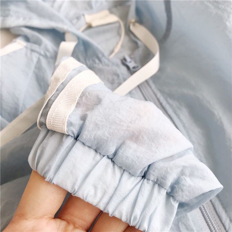 Áo Khoác Chống Nắng Dáng Rộng Có Mũ Trùm Điều Hòa Nhiệt Độ Phong Cách Nhật Hàn Thời Trang Mùa Hè Mới