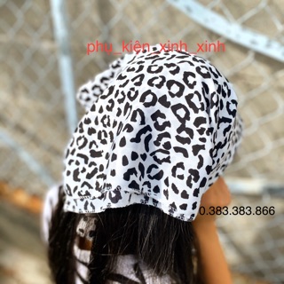 Khăn turban bandana mẫu báo