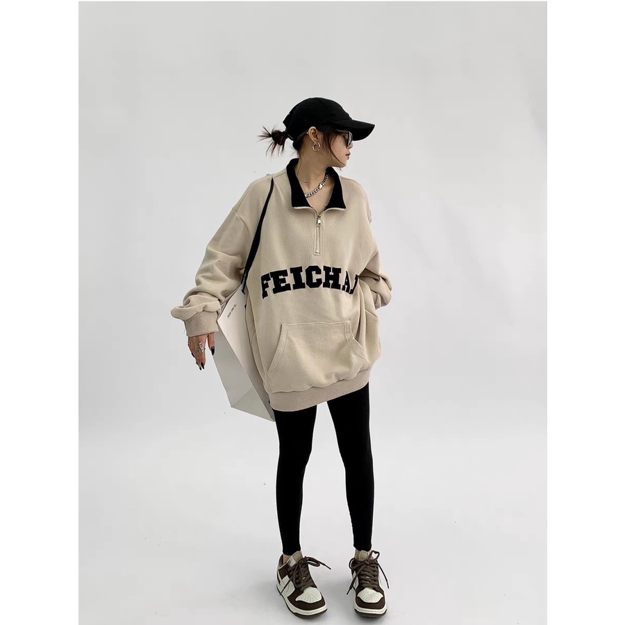 Áo Nỉ Hoodie Polo Oversize FEICHAI, Áo Hoodie Kiểu Dáng Mới Nhất Mùa Đông 2022 𝘽𝙮.𝘾𝙖𝙢𝙘𝙖𝙢
