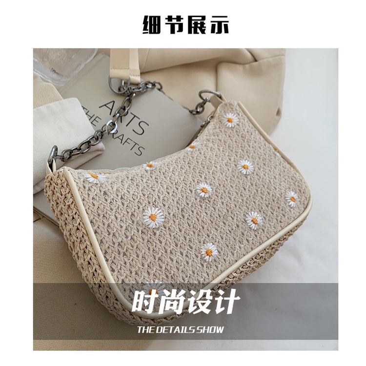 Túi xách Jasmin Noir hình vuông nhỏ thêu caro thời trang đơn giản cho nữ