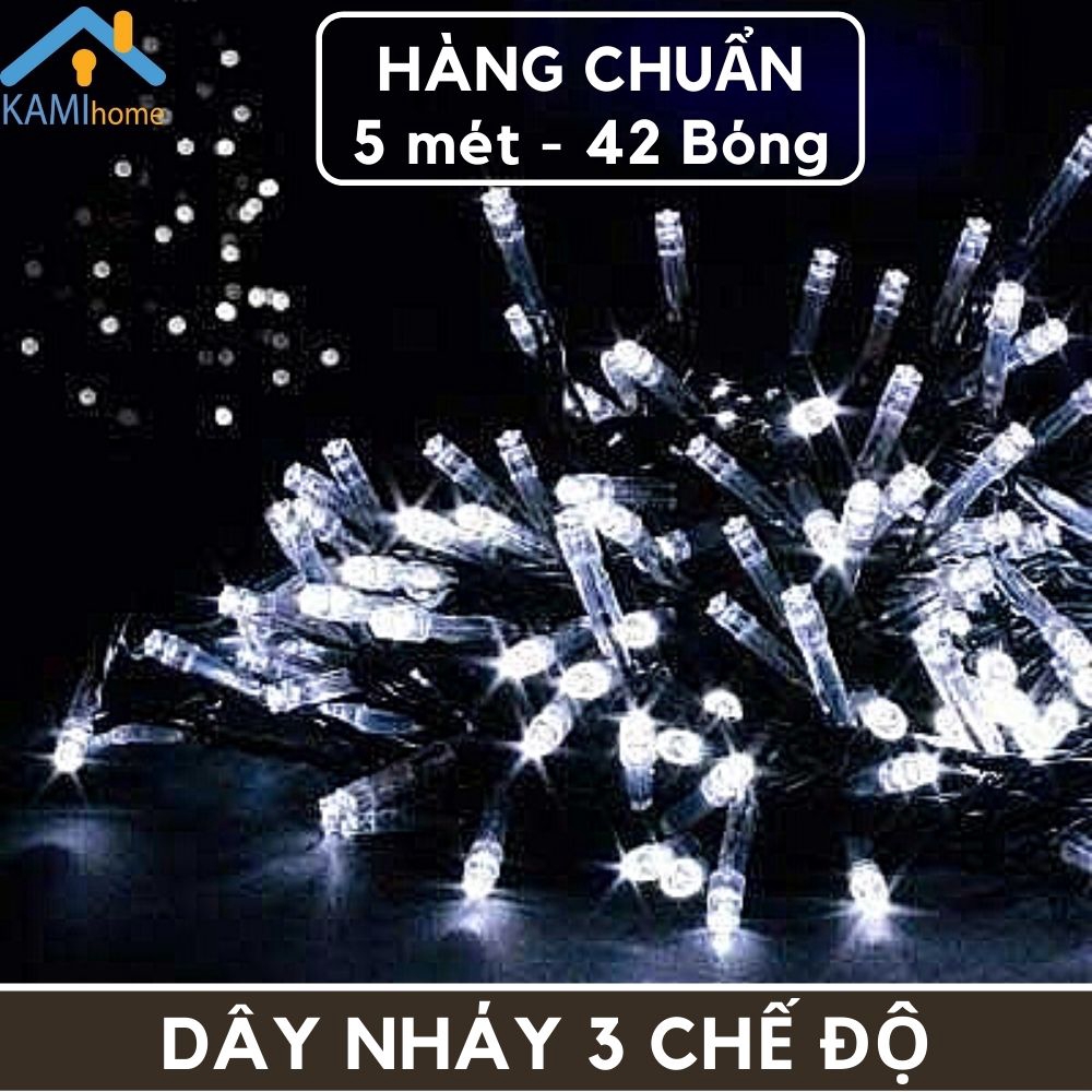 (XẢ KHO) Dây đèn led nháy kim trang trí tết màu Trắng-4m đèn trang trí đèn ngủ mã 26001