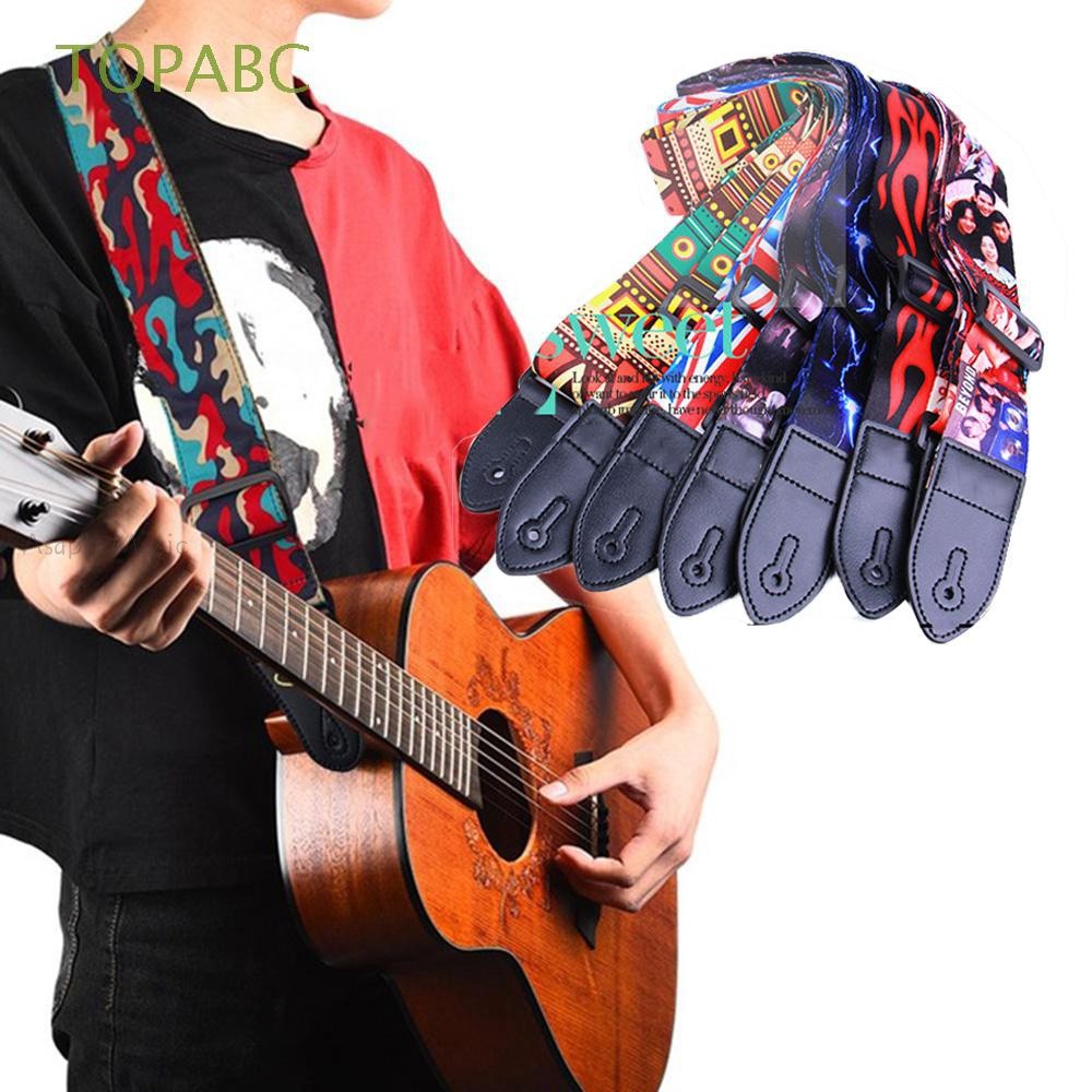 Dây đeo đàn guitar bằng da PU nhiều màu lựa chọn