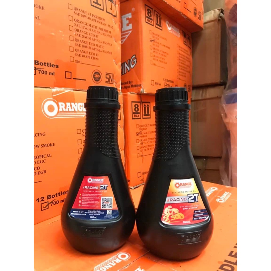 Nhớt cam indonesia QRANGE chai đen dòng cao cấp dành cho xe racing 2 thì 700ML"