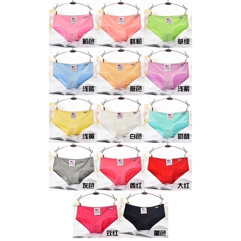 Quần Lót Cotton Màu Kẹo Ngọt 14 Màu