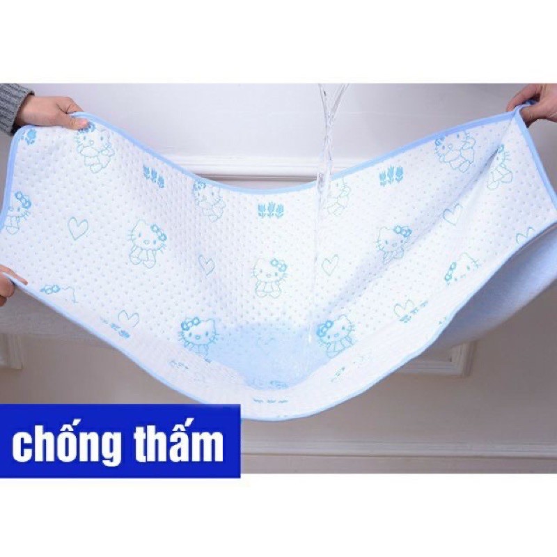 Miếng lót chống thấm 4 lớp (50x70cm), Tấm lót cũi, nôi, nệm cho bé nằm