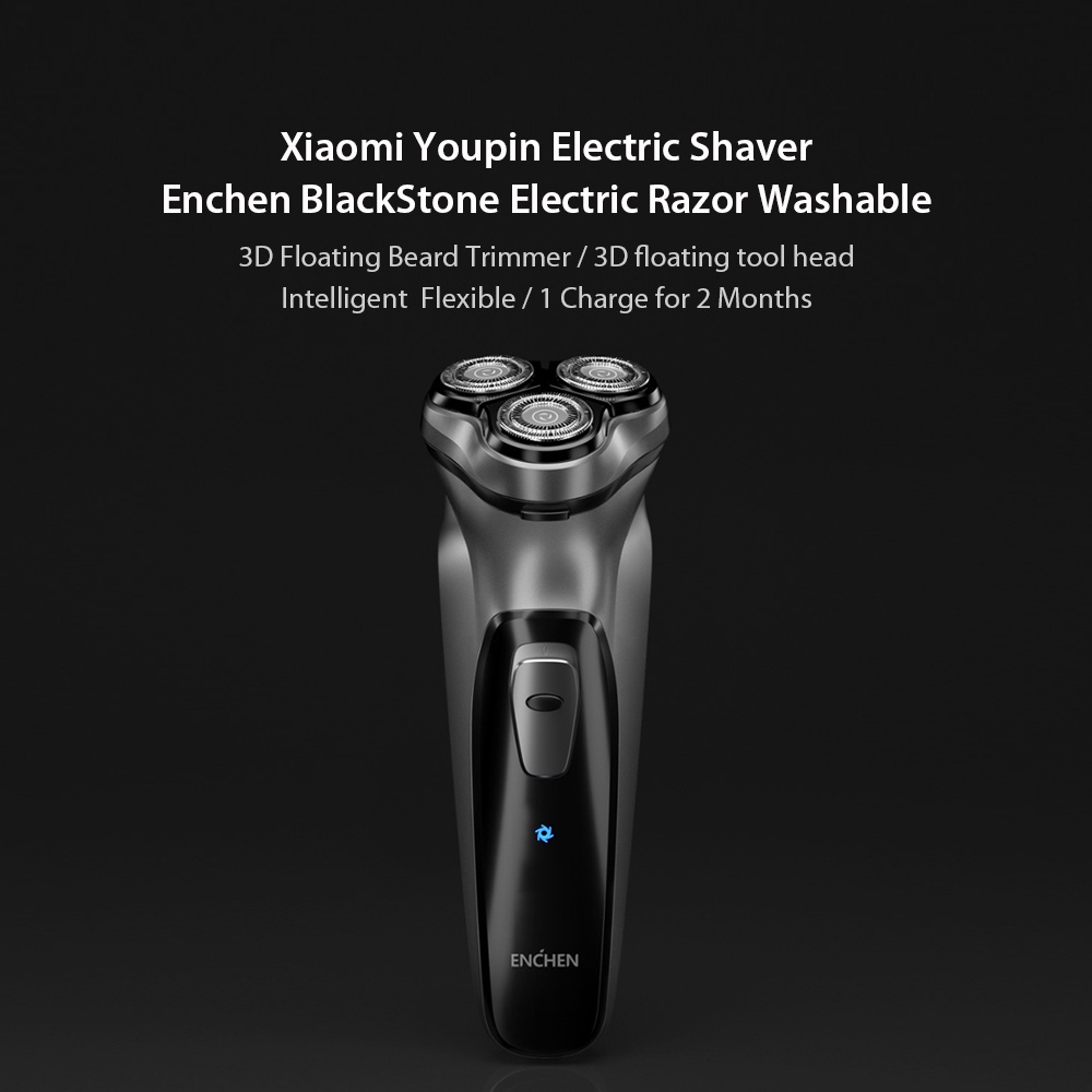 Máy Cạo Râu - Dao Cạo Râu Xiaomi Enchen BlackStone,Máy Kháng Nước IPX7 Tiện Lợi-Bảo Hành 12 Tháng