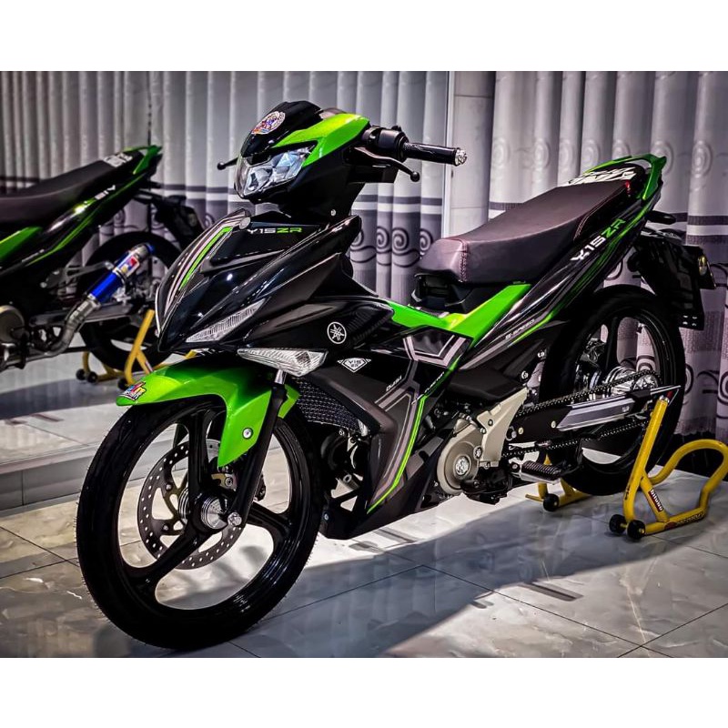 Tem rời Exciter 150 phối xanh lá cực đẹp - đổi màu, chất liệu và chi tiết tem tùy ý. Tem 3 lớp cao cấp bao bay màu
