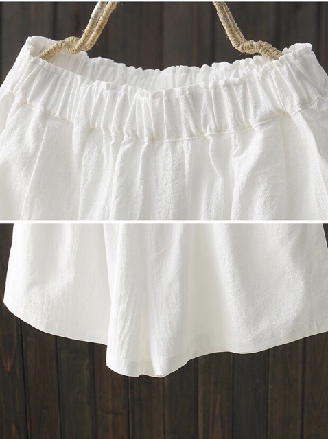 [ORDER] Quần đùi nữ bigsize vải thô mát (3 màu đen, trắng, bạc hà)