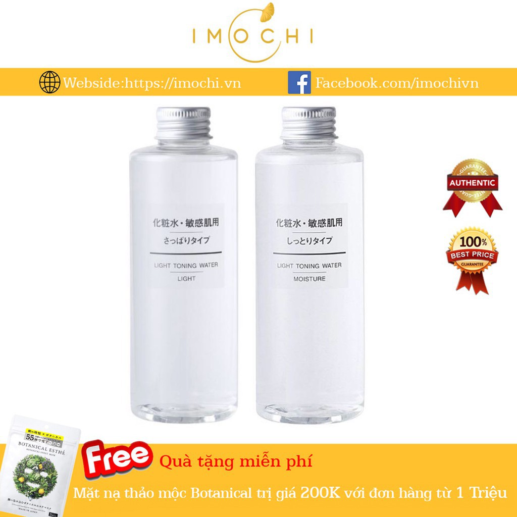 Nước Hoa Hồng Muji Light Toning Water Nhật Nội Địa [200ml, 400ml]