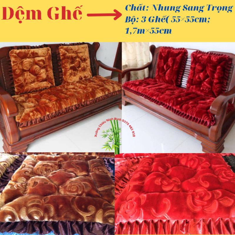 ĐỆM GHẾ NHUNG CAO CẤP