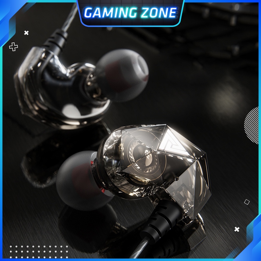 Tai nghe chơi game siêu bass QKZ AK2 có dây chống rối, mic đàm thoại