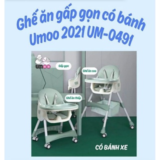 Ghế ăn dặm có bánh xe hãng  UMOO (Hàng chính hãng)