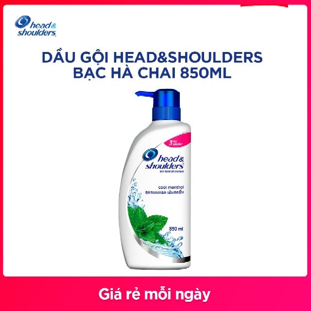 Dầu gội bạc hà Head &amp; Shoulders 850ml Thái Lan