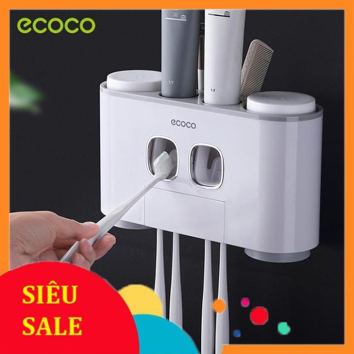 Bộ Nhả Kem Đánh Răng ECOCO Cao Cấp Kèm 2 Cốc, 4 Cốc - 1802