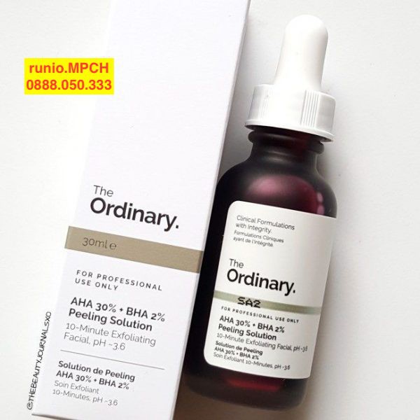 Ordinary tẩy da chết hoá học ( The ordinary AHA 30% + BHA 2% peeling solution )