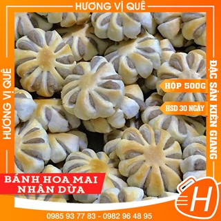 Bánh Hoa Mai Nhân Dừa - Hộp 500g - Đặc Sản Kiên Giang