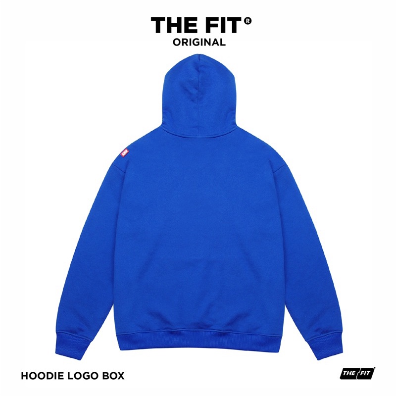 Áo hoodie local brand box logo THE FIT Dark Blue , áo nỉ chân cua 100% cotton đứng form, dày dặn 100% cotton