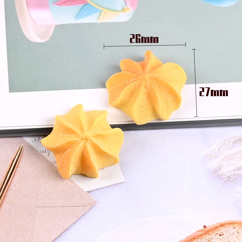 Set 10 mô hình bánh quy bằng nhựa dùng trang trí ốp điện thoại diy