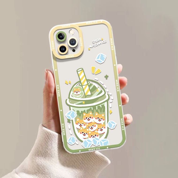 Ốp Điện Thoại Silicon TPU Mềm Trong Suốt Họa Tiết Chú Cún Dễ Thương Cho IPhone 14 13 12 11 Pro X XR XS Max SE 6 6S 7 8 Plus
