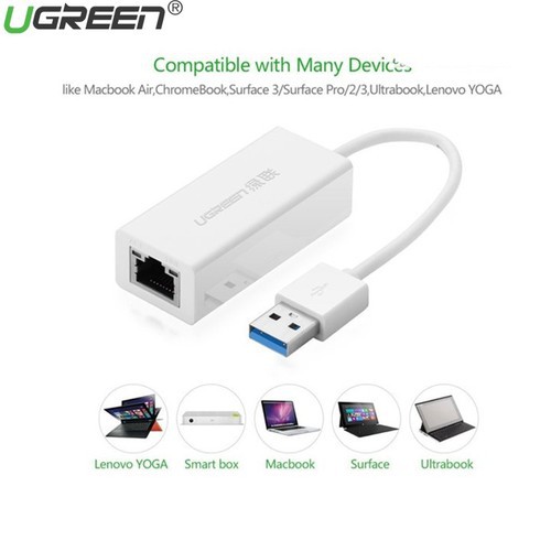 Cáp Chuyển USB 3.0 Sang LAN Gigabit 10/100/1000 Ugreen 20255 - Hàng Chính Hãng