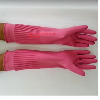 GĂNG TAY CAO SU GIA DỤNG NAM LONG - SIZE XL - màu: hồng, kem