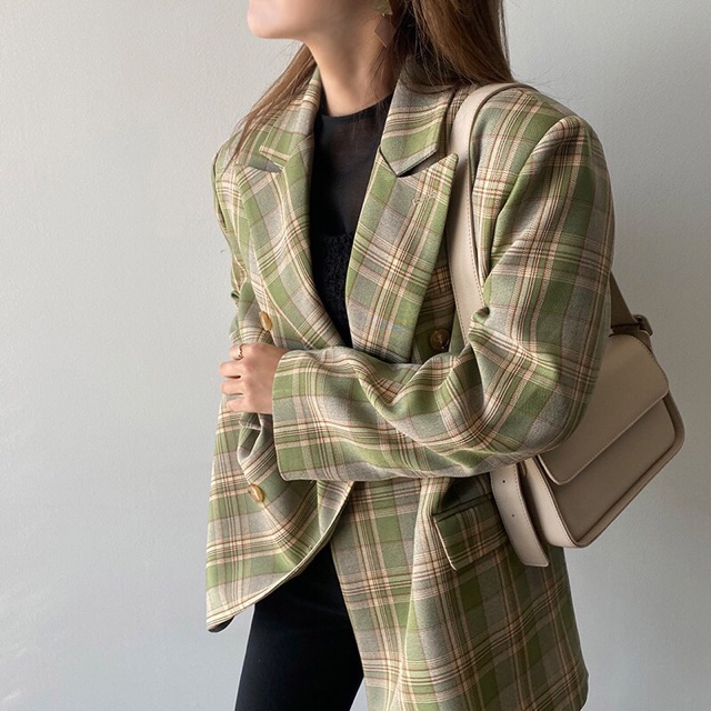 (Hàng có sẵn) Siêu phẩm áo Blazer kẻ sang chảnh chất đẹp | BigBuy360 - bigbuy360.vn