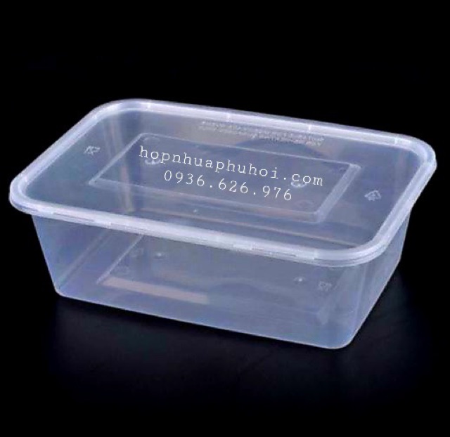Combo 100 cái hộp hình chữ nhật thiếu 1000ml ( có nắp ) | BigBuy360 - bigbuy360.vn