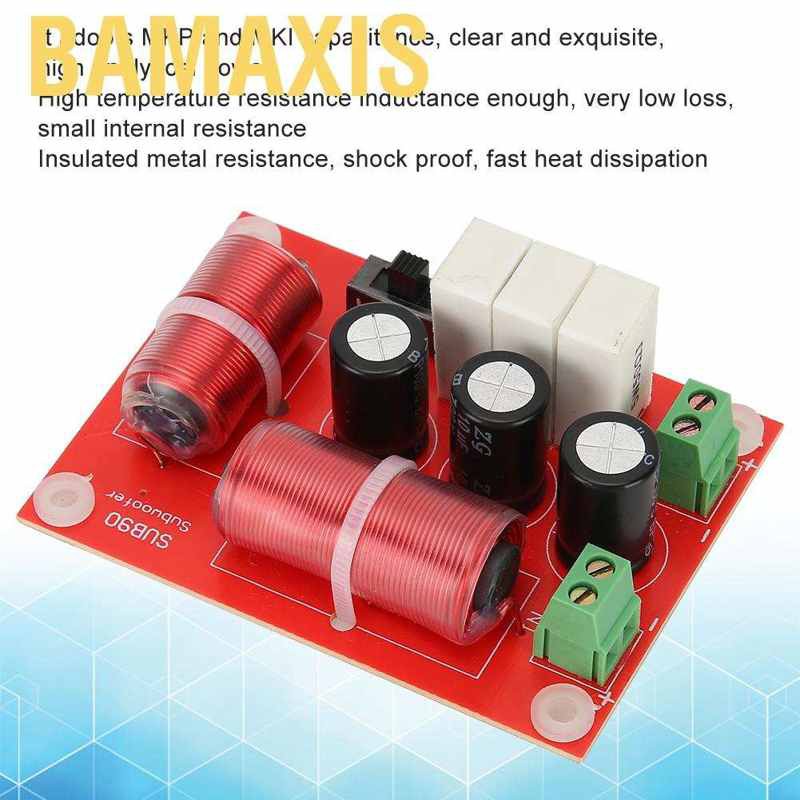 Bamaxis 3 Way Audio Speaker Crossover Filter 120W Bass Frequency Divider for 4‑8in Supplies