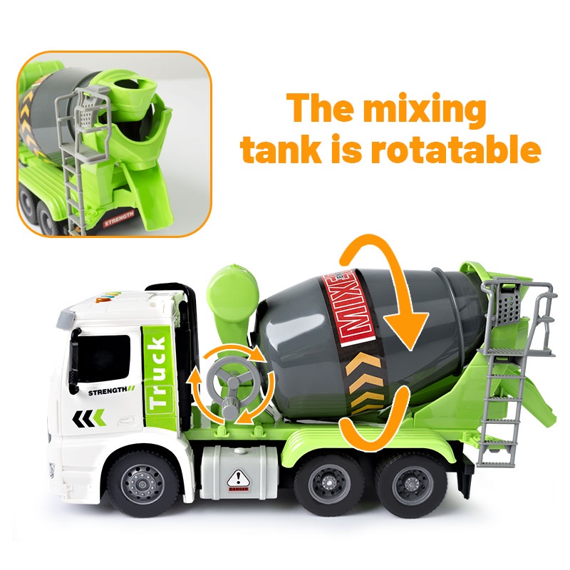 ZHAN QI TOYS Đồ chơi trẻ em Xe Công Trường Có Âm Thanh Và Đèn Cho Bé