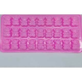 Lốc 5 khay đá rau câu hình gấu nhỏ dk 24 - vt