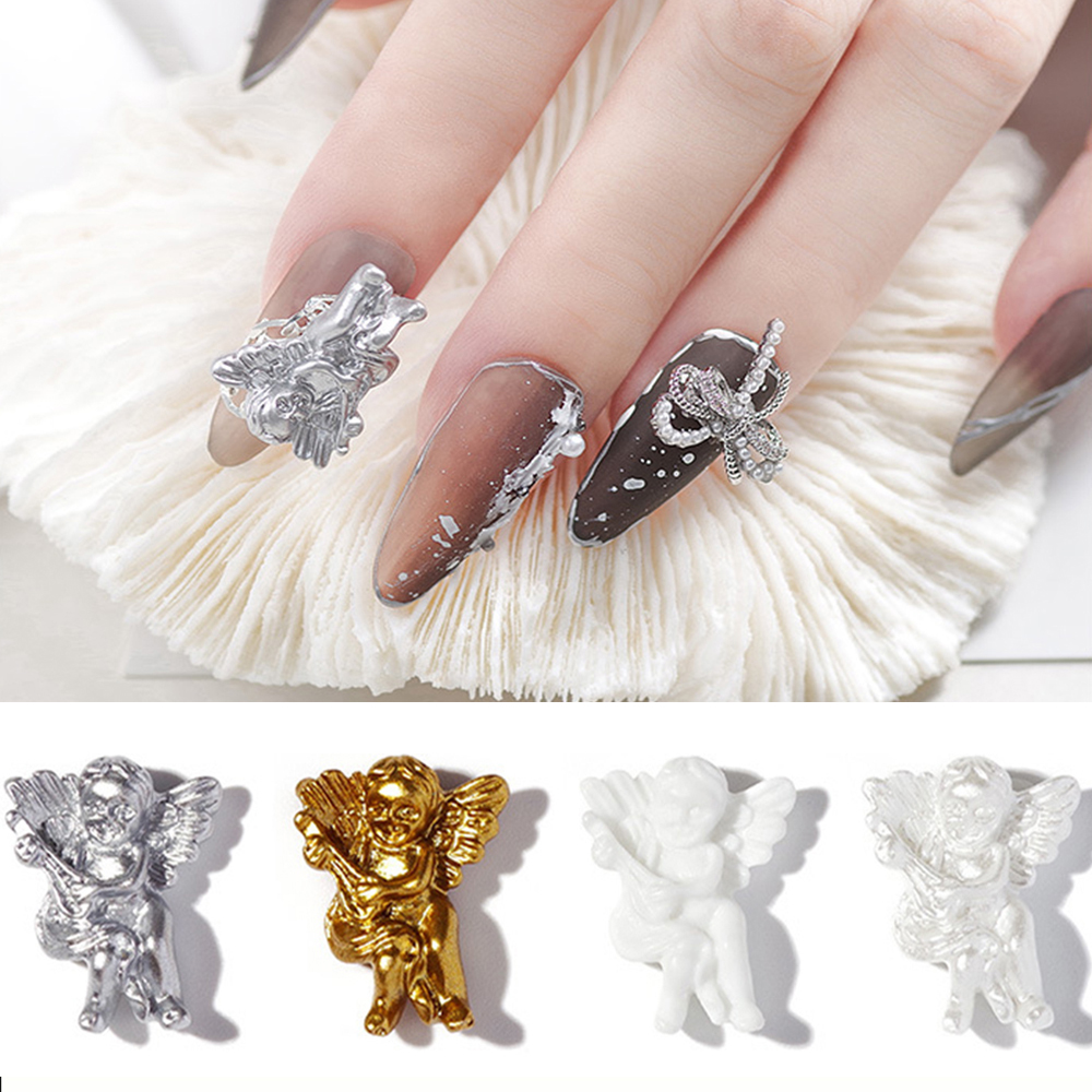 (Hàng Mới Về) Set 30 Chi Tiết Trang Trí Móng Tay 3D 4 Màu Tiện Dụng