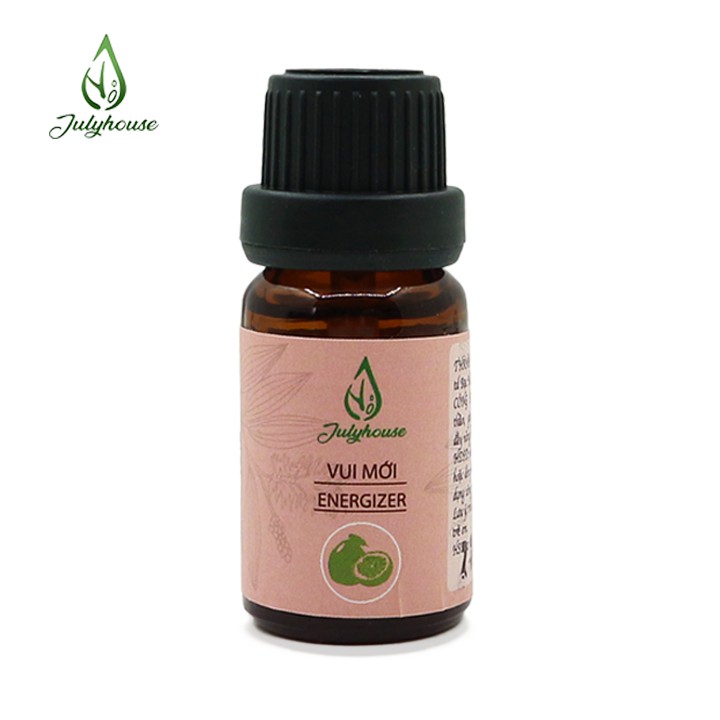 Tinh dầu vui mới 10ml JULYHOUSE kết hợp tinh dầu Chanh, Bạc Hà và Vỏ Bưởi