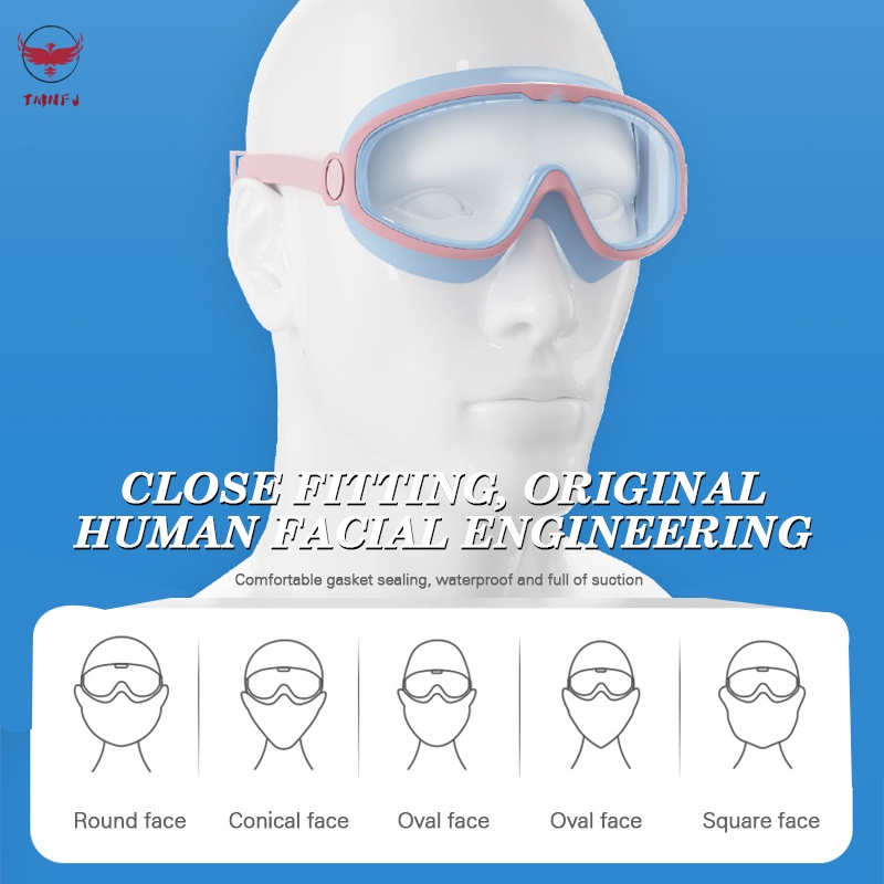 Kính Bơi Lặn Chống Sương Mù Bằng Silicone Có Dây Đeo Điều Chỉnh Được Cho Người Lớn