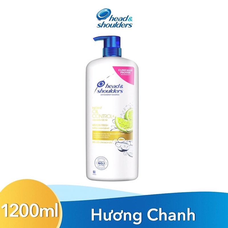 Dầu Gội Head & shoulders Chai 1200ml Hương Bạc Hà / Da Đầu Ngứa/ Hương Chanh