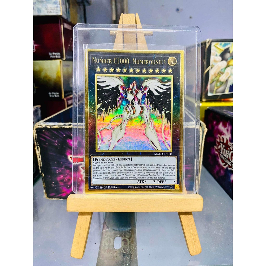 Lá bài thẻ bài Yugioh Number C1000: Numerounius - Premium Gold Rare - Tặng bọc bài nhựa bảo quản