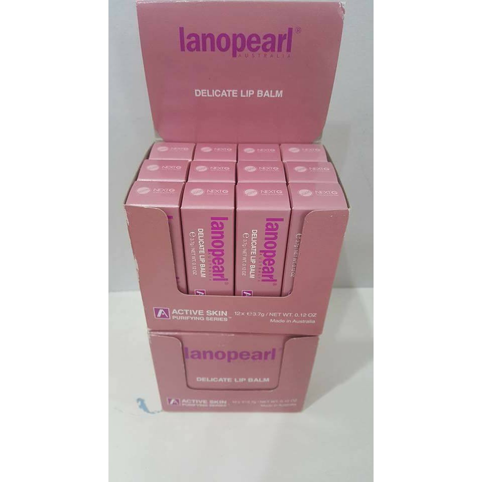 SON DƯỠNG MÔI CAO CẤP ÚC - LANOPEARL - DELICATE LIP BALM 3.7G