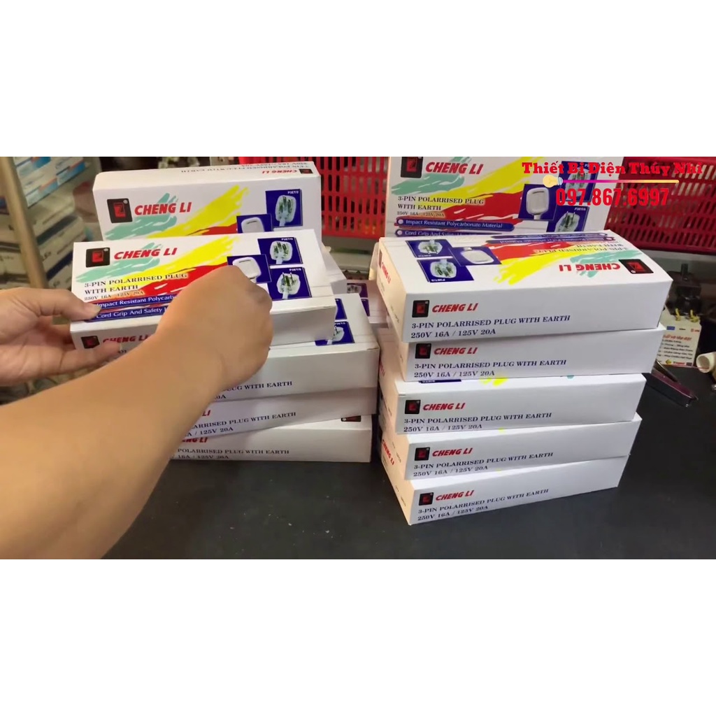 ⚡CHÍNH HÃNG⚡ Phích Cắm 3 Chấu ChengLi sử dụng được cho Panasonic, SINO..