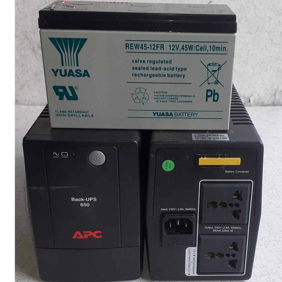 BX650LI-MS - Bộ lưu điện (UPS) APC 650VA/325W (gồm ắc-quy - BH: 12 tháng)